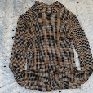 Crew/Mid turtle neck-Caramel, Black, Tan-Size 2XS or USA 0/2
